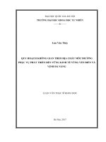 Quy hoạch không gian theo địa chất môi trường phục vụ phát triển bền vững kinh tế vùng ven biển và vịnh đà nẵng 