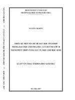 Thiết kế một số chủ đề dạy học tích hợp trong dạy học chương Oxi  lưu huỳnh lớp 10 nhằm phát triển năng lực tự học cho học sinh (Luận văn thạc sĩ)