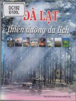 Đà lạt thiên đường du lịch (NXB văn hóa thông tin 2000)   mạnh thường, 170 trang 