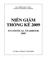 Niên giám thống kê tỉnh cà mau 2007 2009 