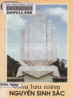 Khu lưu niệm nguyễn sinh sắc (NXB đồng tháp 2003)   vân sinh, 28 trang 