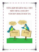 Tổng hợp đề kiểm tra 1 tiết môn Tiếng Anh lớp 7 năm 20182019 có đáp án