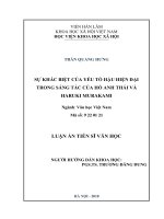 Sự khác biệt của yếu tố hậu hiện đại trong sáng tác của Hồ Anh Thái và Haruki Murakami (Luận án tiến sĩ)