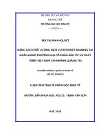 Nâng cao chất lượng dịch vụ internet banking tại ngân hàng TMCP đầu tư và phát triển việt nam   chi nhánh quảng trị 