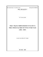 Thực trạng nhiễm dioxin ở người và thực phẩm tại một số vùng ở Việt Nam (2014 2015) (Luận án tiến sĩ)