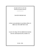 Nâng cao lợi nhuận tại tổng công ty điện lực dầu khí việt nam 