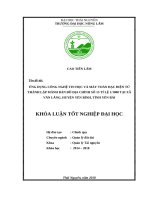 CAO TIẾN lâm   ứng  dụng công nghệ tin học và máy toàn đạc điện tử thành lập mảnh bản đồ địa chính số 15 tỉ lệ 11000 tại  xã văn lãng, huyện yên bình, tỉnh yên bái