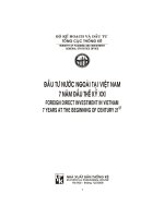Đầu Tư Nước Ngoài Tại Việt Nam 7 Năm Đầu Thế Kỷ 21 (NXB Thống Kê 2008) - Cục Thống Kê, 531 Trang