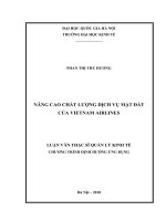 Nâng cao chất lượng dịch vụ mặt đất của vietnam airlines 