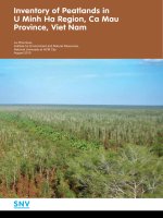 Inventory of Peatlands in U Minh Ha Region, Ca Mau Province, Viet Nam