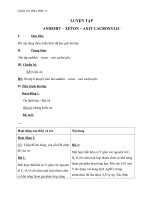 Giáo án Hóa học 11 bài 46: Luyện tập Anđehit  Xeton và Axit Cacboxylic