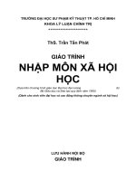 SPKT giáo trình nhập môn xã hội học (NXB hồ chí minh 2011)   trần tấn phát, 90 trang 
