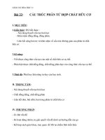 Giáo án Hóa học 11 bài 22: Cấu trúc phân tử hợp chất hữu cơ