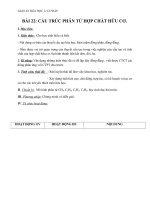 Giáo án Hóa học 11 bài 22: Cấu trúc phân tử hợp chất hữu cơ