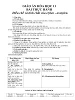 Giáo án Hóa học 11 bài 34: Thực hành điều chế và tính chất của Etilen, Axetilen