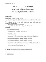 Giáo án Hóa học 11 bài 13: Luyện tập  Tính chất của nito, photpho, và các hợp chất của chúng