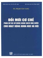 Đổi mới cơ chế phân bổ và sử dụng ngân sách nhà nước cho hoạt động khoa học xã hội (NXB khoa học xã hội 2012)   phạm văn vang, 142 trang 