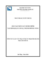 Đào tạo nhân lực hành chính tại UBND quận cẩm lệ, thành phố đà nẵng (tt) 