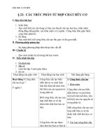 Giáo án Hóa học 11 bài 22: Cấu trúc phân tử hợp chất hữu cơ