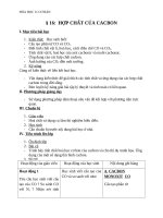 Giáo án Hóa học 11 bài 16: Hợp chất của Cacbon