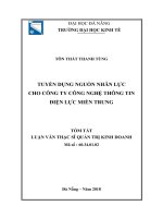 Tuyển dụng nguồn nhân lực cho công ty công nghệ thông tin điện lực miền trung (tt) 