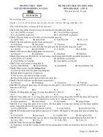 Đêf kiểm tra giữa kỳ 1 hóa học 12