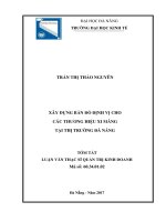 Đo lường chất lượng dịch vụ khách sạn nghiên cứu đối với khách sạn sài gòn tourance thành phố đà nẵng (tt) 