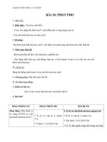 Giáo án Hóa học 11 bài 10: Photpho