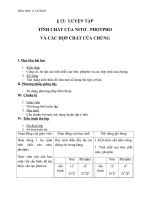 Giáo án Hóa học 11 bài 13: Luyện tập  Tính chất của nito, photpho, và các hợp chất của chúng