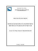 Đánh giá sự hài lòng của người sử dụng đối với các ứng dụng OTT ở việt nam 