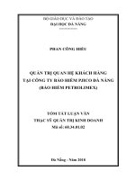 Quản trị quan hệ khách hàng tại công ty bảo hiểm PJICO đà nẵng (petrolimex) tt 