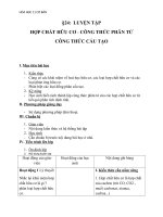 Giáo án Hóa học 11 bài 24: Luyện tập  Hợp chất hữu cơ, công thức phân tử và công thức cấu tạo