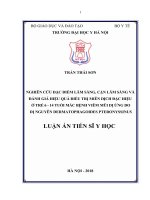 Nghiên cứu đặc điểm lâm sàng, cận lâm sàng và đánh giá hiệu quả điều trị miễn dịch đặc hiệu ở trẻ 6 - 14 tuổi mắc bệnh VMDƯ do dị nguyên Dermatophagoides Pteronyssinus (FULL TEXT)