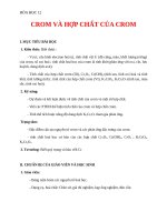 Giáo án Hóa học 12 bài 34: Crom và hợp chất của crom