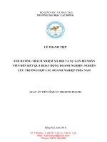 LA08 049 ảnh hưởng trách nhiệm xã hội và sự gắn bó nhân viên đến kết quả hoạt động doanh nghiệp nghiên cứu trường hợp các doanh nghiệp phía nam 