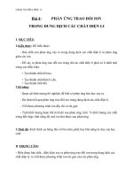 Giáo án Hóa học 11 bài 4: Phản ứng trao đổi ion trong dung dịch các chất điện li