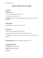 Giáo án Hóa học 12 bài 34: Crom và hợp chất của crom
