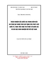 LA32 027 trách nhiệm của quốc gia trong đảm bảo an toàn hạt nhân theo quy định của pháp luật quốc tế, thực tiễn thực thi ở một số quốc gia và bài học kinh nghiệm đối với việt nam 