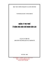 LA03 066 quản lý thu thuế ở cộng hòa dân chủ nhân dân lào 