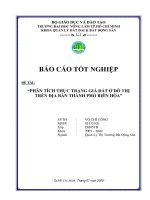 PHÂN TÍCH THỰC TRẠNG GIÁ ĐẤT Ở ĐÔ THỊ TRÊN ĐỊA BÀN THÀNH PHỐ BIÊN HÒA