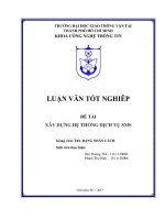 Xây dựng hệ thống dịch vụ SMS  khóa luận mạng máy tính và truyền thông (CN11LT) 