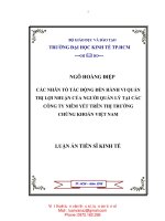LA03 068 các nhân tố tác động đến hành vi quản trị lợi nhuận của người quản lý tại các công ty niêm yết trên thị trường chứng khoán việt nam 