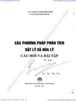 các phương pháp phân tích vật lý và hóa lý câu hỏi và bài tập