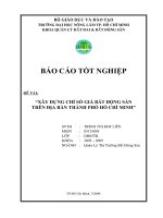 XÂY DỰNG CHỈ SỐ GIÁ BẤT ĐỘNG SẢN TRÊN ĐỊA BÀN THÀNH PHỐ HỒ CHÍ MINH”