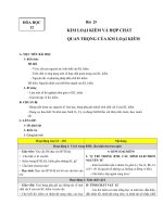 Giáo án Hóa học 12 bài 25: Kim loại kiềm và hợp chất quan trọng của kim loại kiềm