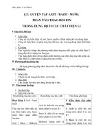 Giáo án Hóa học 11 bài 5: Luyện tập Axit, Bazo và muối. Phản ứng trao đổi ion trong dung dịch các chất điện li
