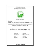 Nghiên cứu ảnh hưởng liều lượng phân hữu cơ đến sinh trưởngvà phát triển giống bí đỏ goldstar 998 trong vụ xuân 2016 tại thái nguyên 