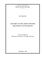 Xung đột văn hóa trong thơ Nôm trào phúng Nguyễn Khuyến (LV thạc sĩ)