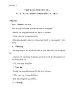 Giáo án Hóa học 12 bài 30: Thực hành tính chất của Natri, Magie, Nhôm và hợp chất của chúng