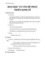 Giáo án Hóa học 12 bài 43: Hóa học và các vấn đề phát triển kinh tế